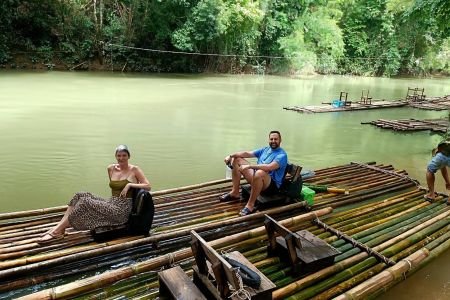 Khao Sok Bamboo Rafting with Jungle Coffee & Monkey Temple